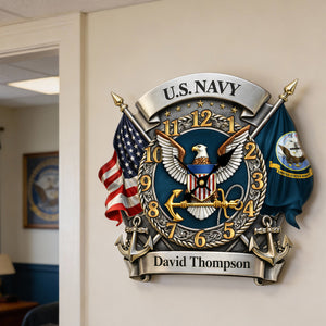 Military Acrylic Hanging Wall Clock - Personalized Gifts 03hulu241225-Homacus