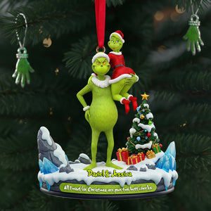 Hugging Green Monster Couple Ornament - Personalized Christmas Gift For Couples 01OHLU180925-Homacus