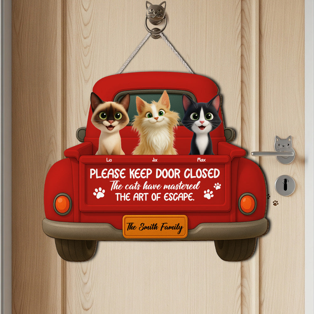 Mastered The Art Of Escape Wood Sign Personalized Funny Gifts For Cat Lovers 01pgtn300625-Homacus