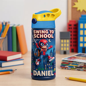 Swing To School 12oz Colorful Tumbler - Personalized Gifts For Kids 06todh270726-Homacus