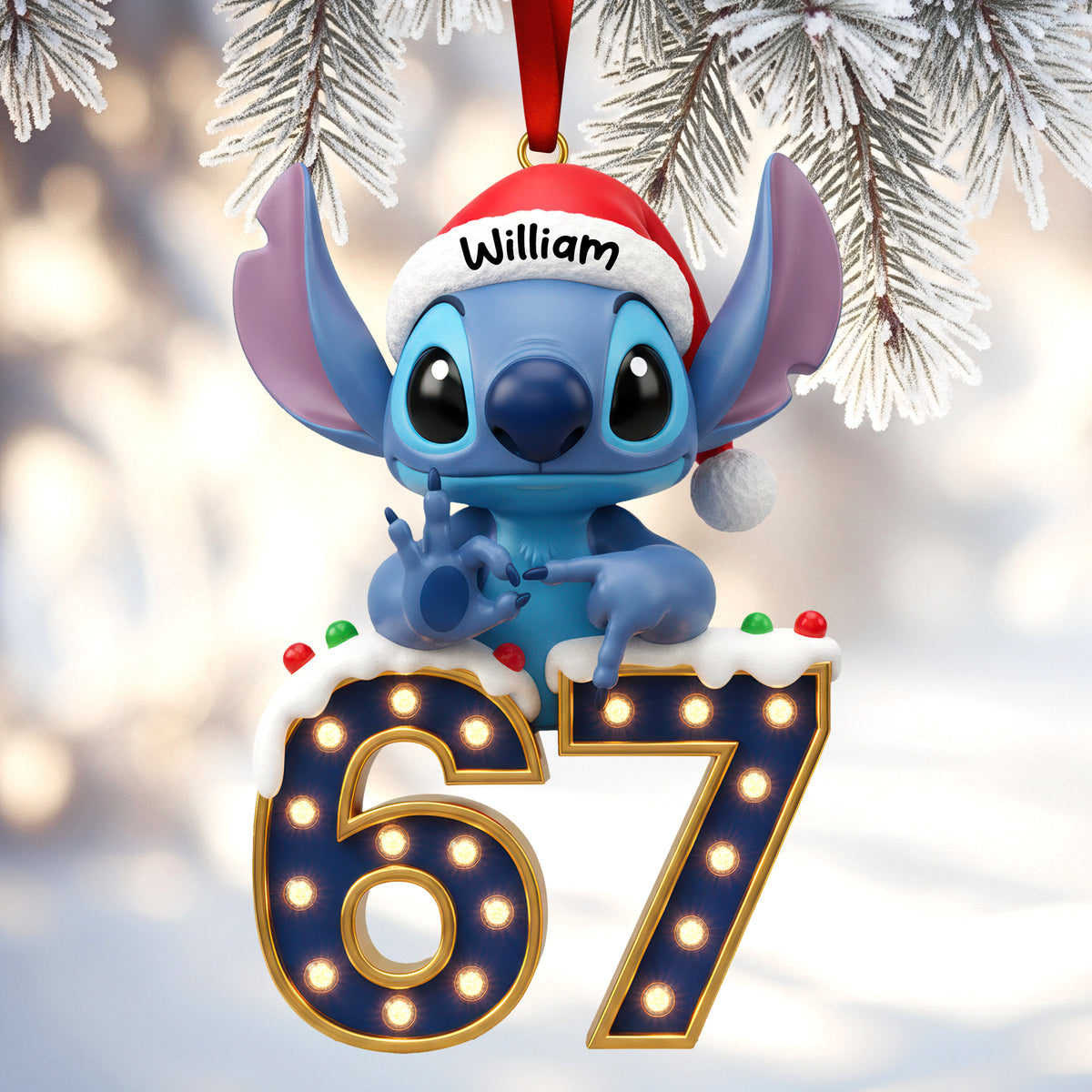 Alien Says Six Seven Acrylic Ornament - Personalized Christmas Gifts 04OHQN181125-Homacus