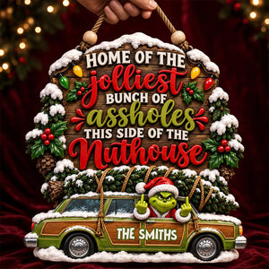 Home Of The Jolliest Acrylic Sign - Personalized Christmas Gifts For Family 08nadt161026-Homacus