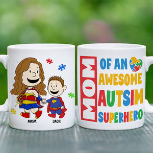 Personalized Gifts For Mom Coffee Mug 041totn200225pa Mom Of An Awesome Autism Superhero-Homacus