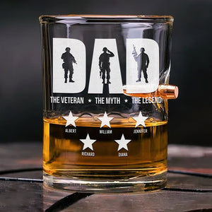 Veteran Dad Bullet Glass - Personalized Gifts For Dad 05acqn170525-Homacus