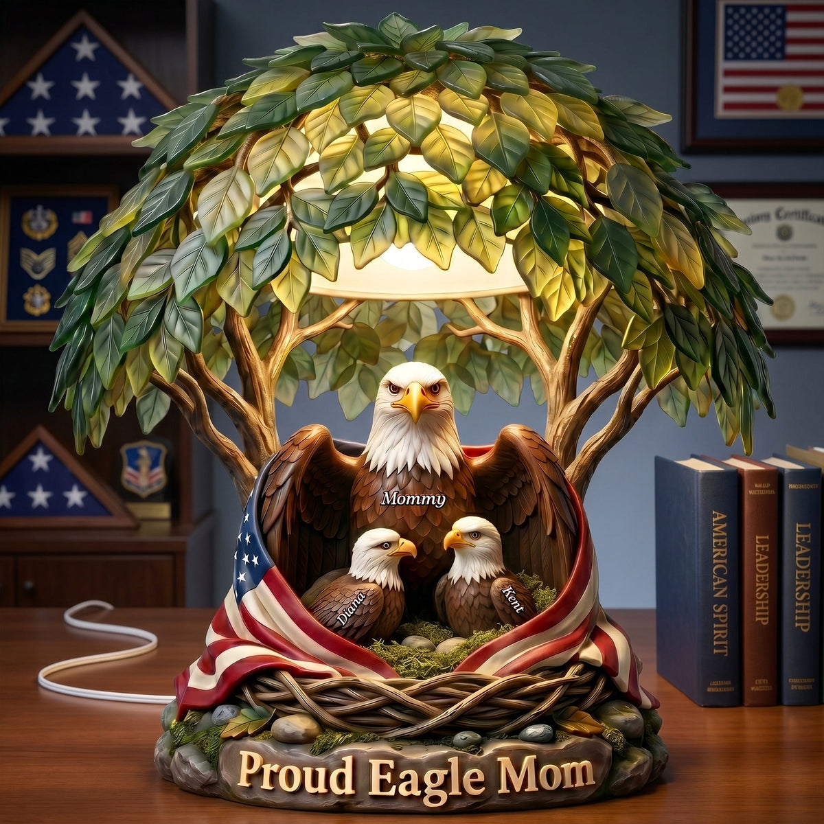American Proud Mom Acrylic Light Box - Personalized Gifts For Mother's Day 04naqn160426-Homacus