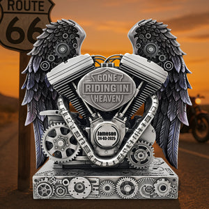 Biker In Heaven Acrylic Plaque - Personalized Memorial Keepsake For Biker 01QHLU030625-Homacus