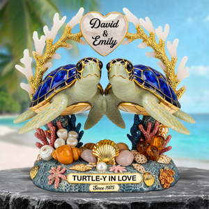 Turtle Couple Acrylic Plaque - Personalized Gifts For Couple 01napu030625-Homacus