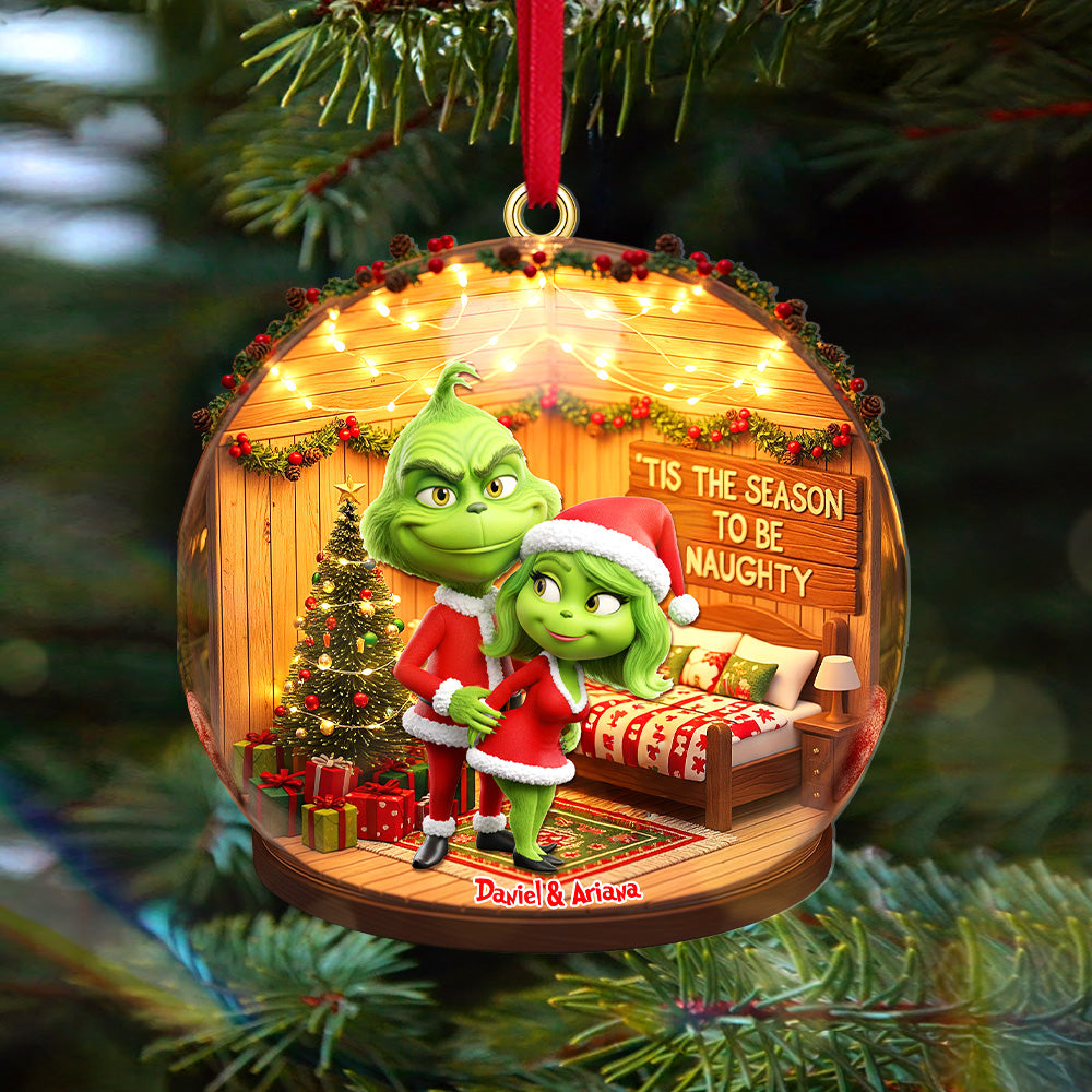 Personalized Gifts For Christmas, Naughty Couple Miniature Room Custom Shape Acrylic Ornament 02pgmg160925-Homacus