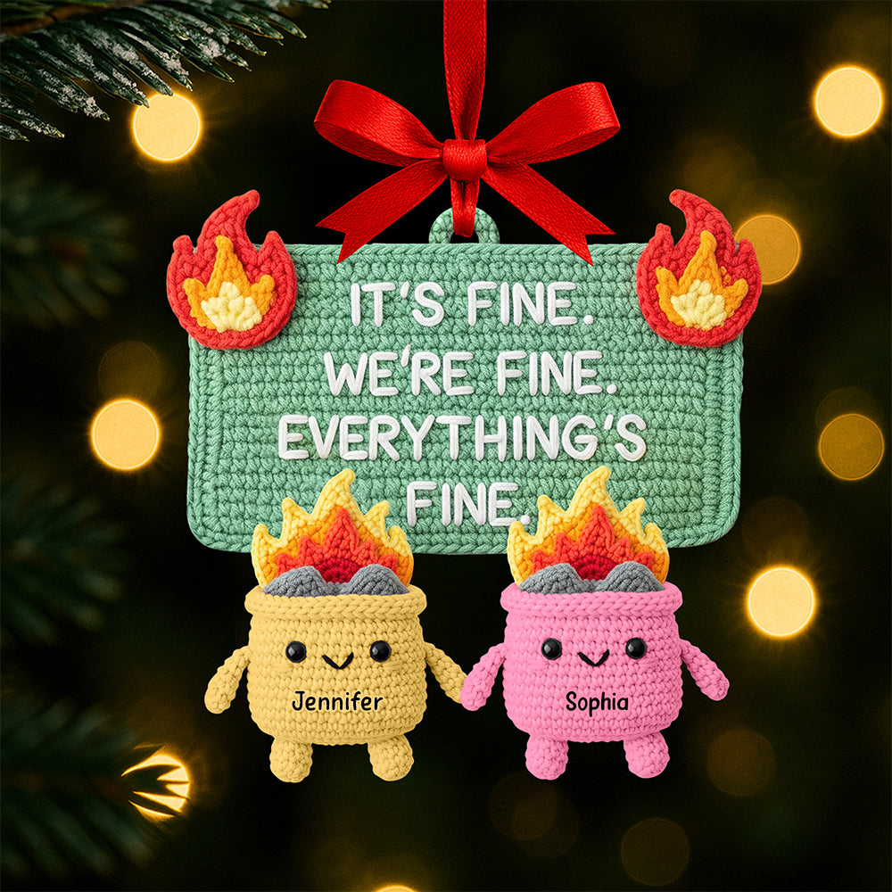 Funny Fire Meme Christmas Ornament - Personalized Gifts For Coworkers 03naqn190825-Homacus