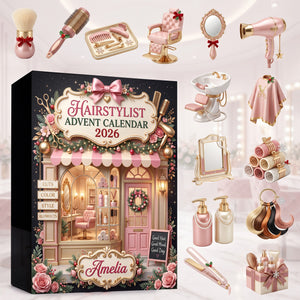 Glam Hairstylist Accessories Advent Calendar - Personalized Gift For Hairstylist 03PGLU291026