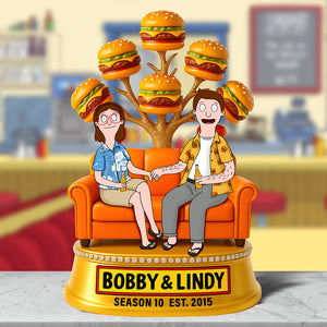 Burger Couple Acrylic Plaque Personalized Gifts For Couple 01OHQN050625PA-Homacus