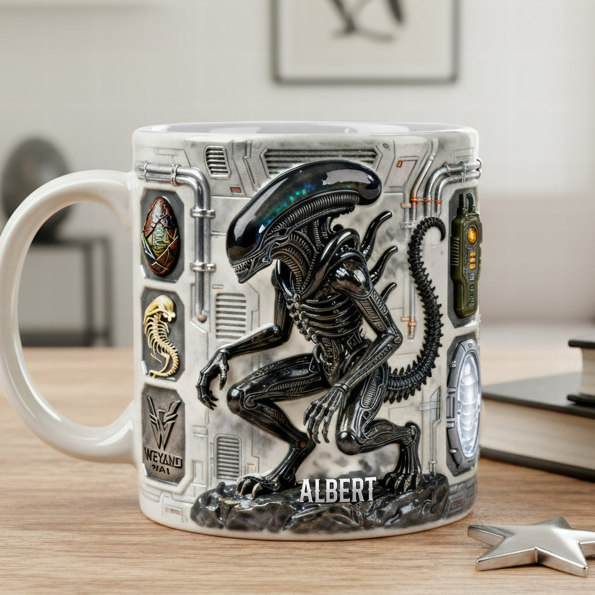 Sci-fi Creature Mug - Personalized Gifts For Him 02naqn301225-Homacus