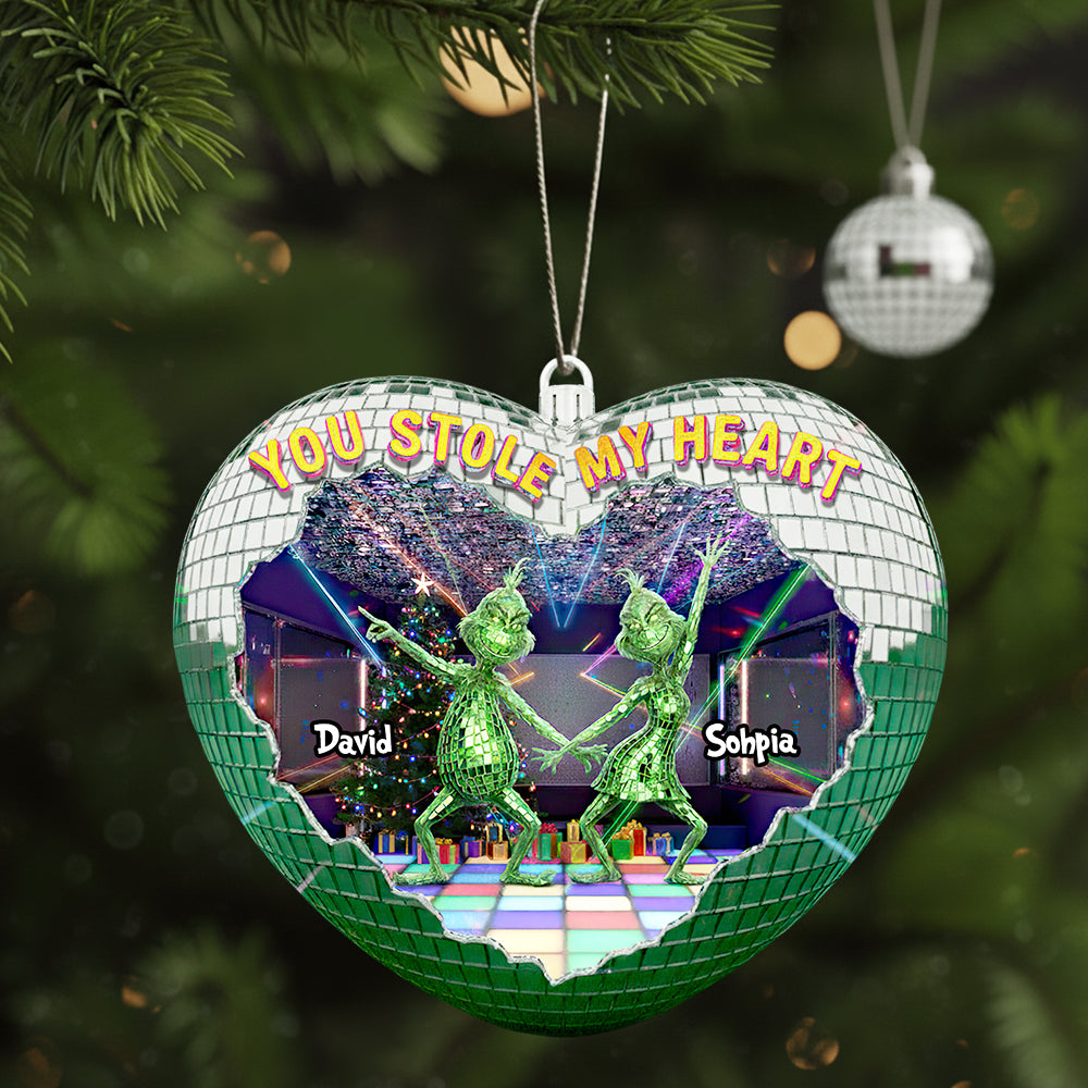 Couple Disco Christmas Ornament Personalized Gifts For Couple 02TGDT120925-Homacus