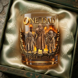 Dad's Epic Journey Round Glass - Personalized Gift For Dads 01PATA190526-Homacus