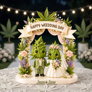 Stoner Wedding Couple Acrylic Plaque - Personalized Gifts For Couples 02tota010726-Homacus