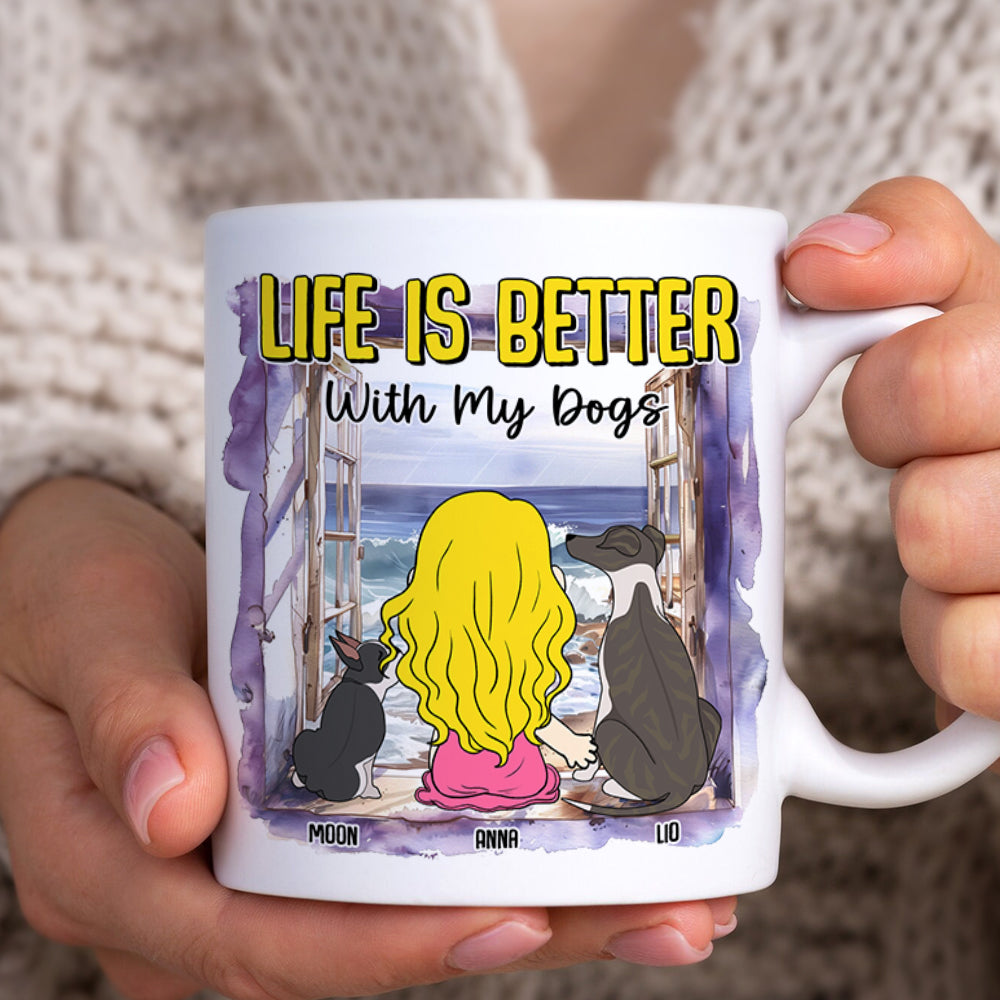 Personalized Gifts For Dog Lovers Coffee Mug 02katn170225hg Life Is Better With My Dogs-Homacus