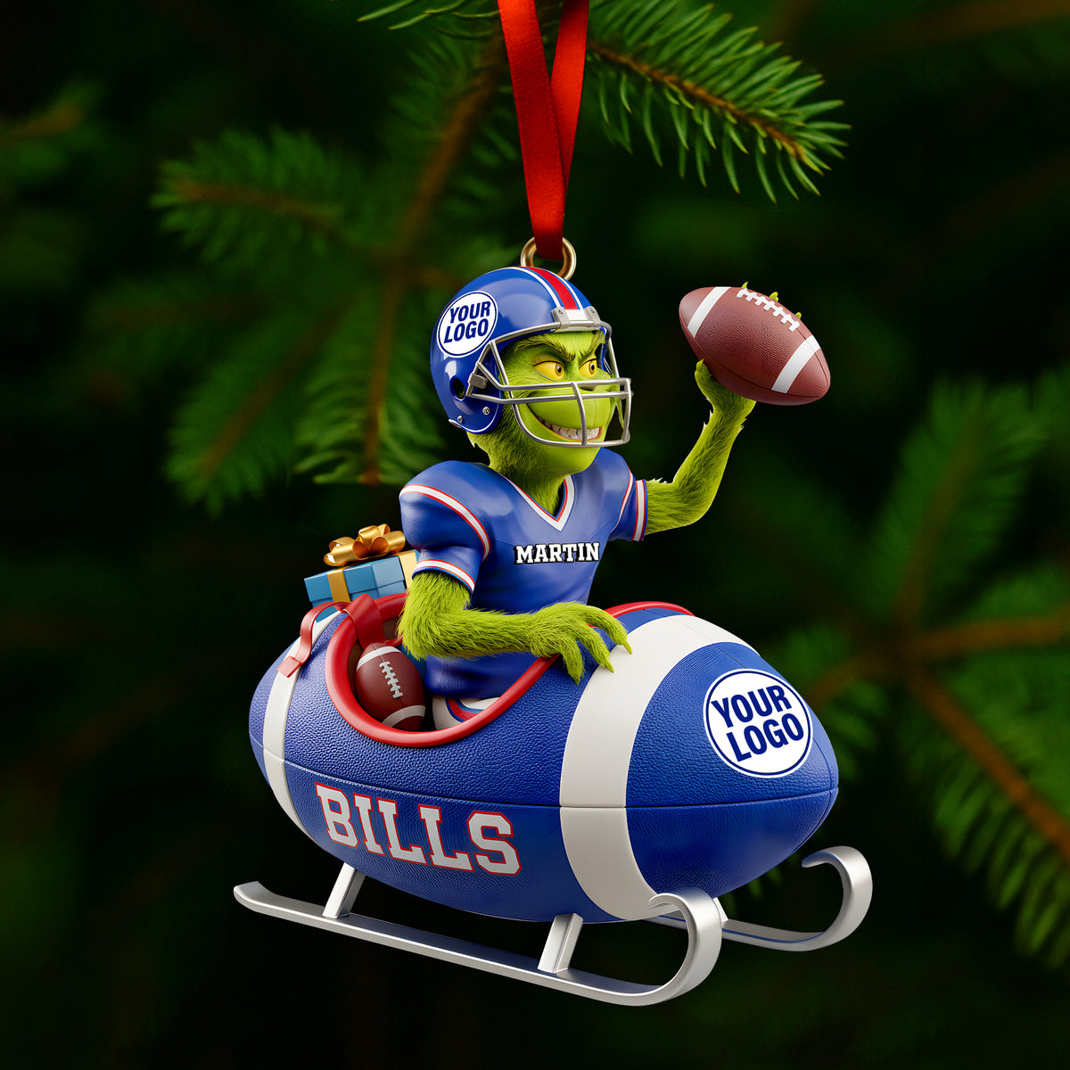Holiday Touchdown Ornament - Personalized Christmas Gift Sport Lovers 06KILU231025-Homacus