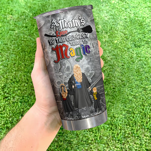 Personalized Gift For Magic Mom 20oz Tumbler Mom & Kids In The Wizarding World 04KALU210225TM-Homacus