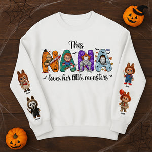 Horror Nana With Little Monsters Shirt Personalized Gifts For Grandma 01natn260725-Homacus