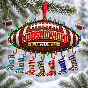House Divided Christmas Ornament - Personalized Gifts For Sport Lovers 04ohlu101026-Homacus
