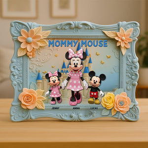 Personalized Gifts For Mom Wood Sign Mommy Mouse-Homacus