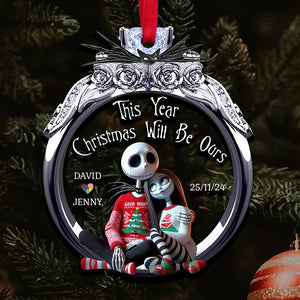 Personalized Gifts For Couple Christmas Ornament 02QHDT181124 Whimsical Engagement Ring-Homacus