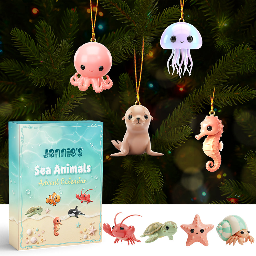 Sea Animals Advent Calendar Acrylic Blind Box - Personalized Gifts For Christmas 11kimg151125-Homacus