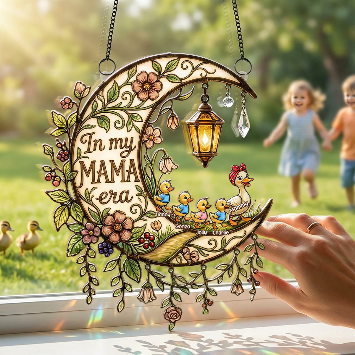 In Mama Duck Era Suncatcher Ornament - Personalized Gifts For Mother's Day 07pamg020326-Homacus
