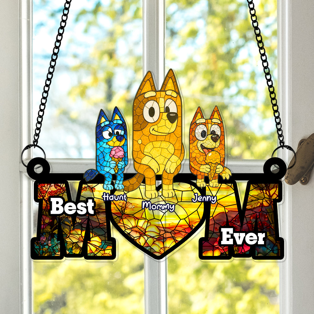 Personalized Gifts For Mom Suncatcher Ornament Best Mom Ever 01ohlu140425-Homacus