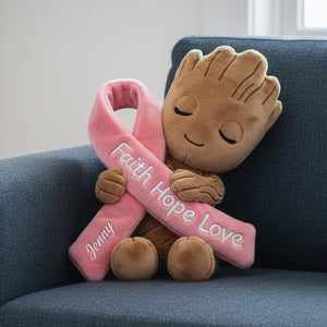 Cute Creature Pink Ribbon Pillow - Personalized Gift For Cancer Awareness 04NATN111225-Homacus