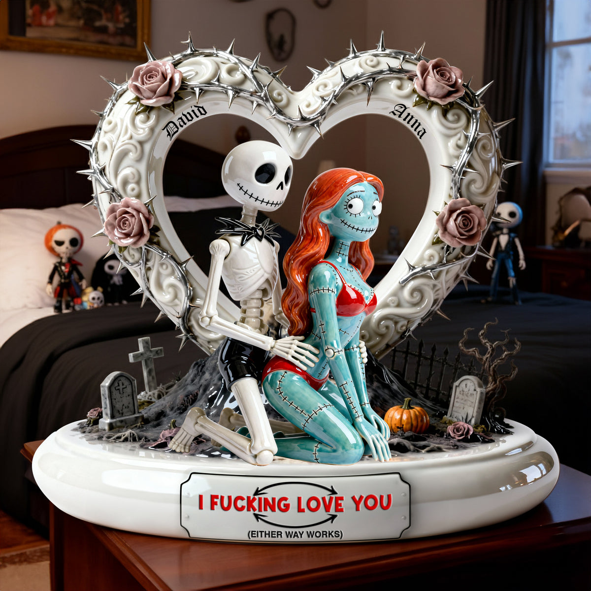 Cheeky Couple Acrylic Plaque - Personalized Gifts For Horror Couple Plaque 04OHLU291225-Homacus