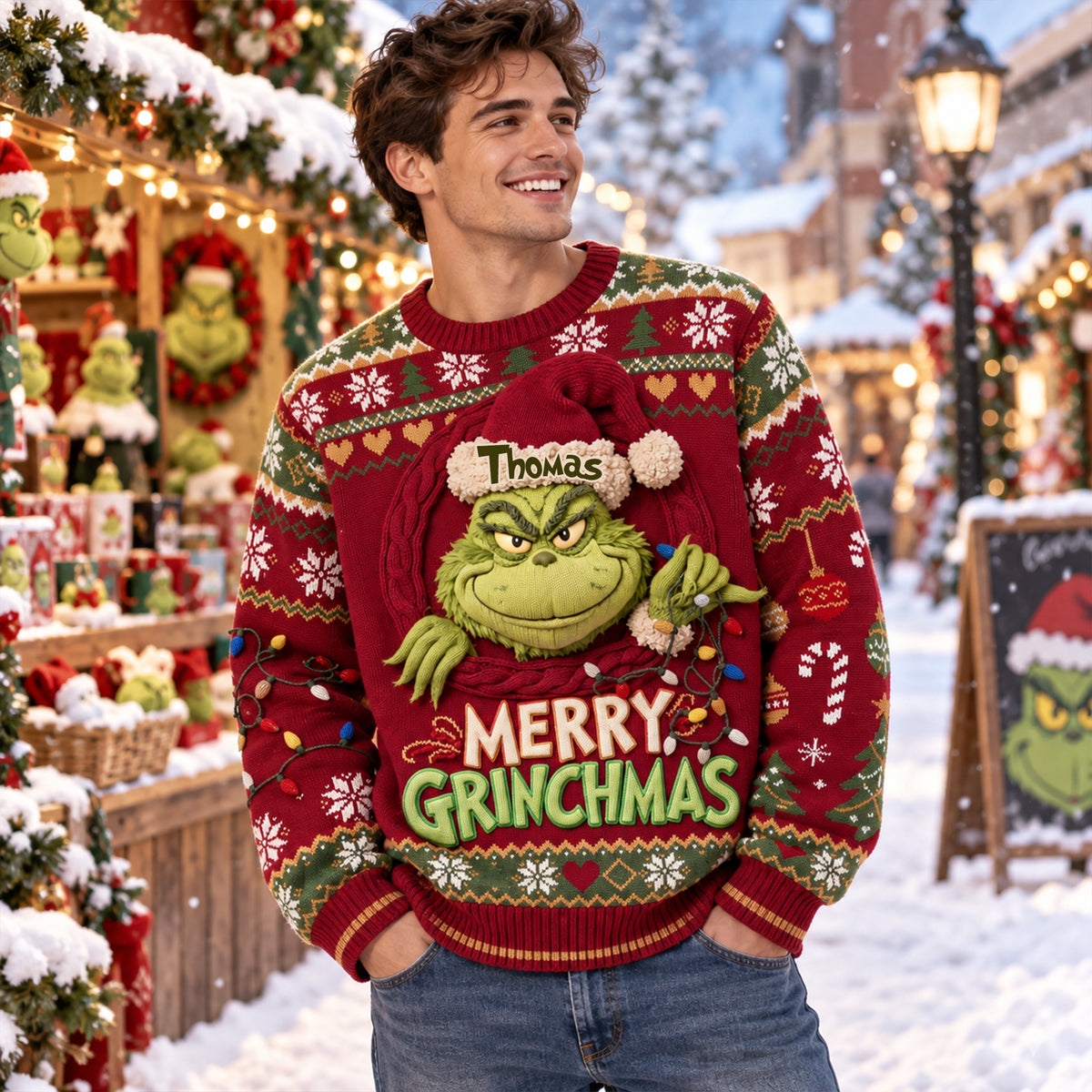 Funny Mischief Christmas 3D Knitted Ugly Sweater - Personalized Christmas Gifts 04tylu031026