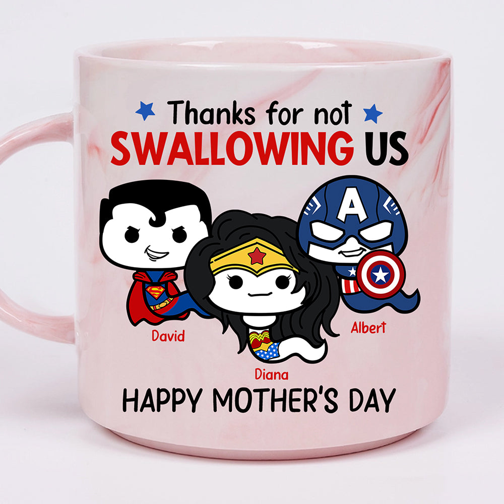 Personalized Gift For Mom Marble Mug Super Sperm Mother's Day 04ACQN190325-Homacus
