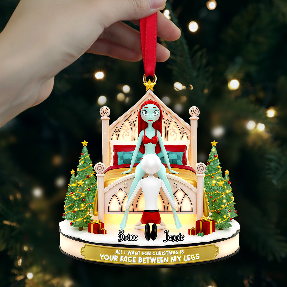 Naughty Spooky Couple Ornament - Personalized Gift For Couples 06OHLU191125-Homacus