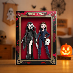 Horror Besties Plaque - Personalized Gifts For Besties 01natn180825-Homacus