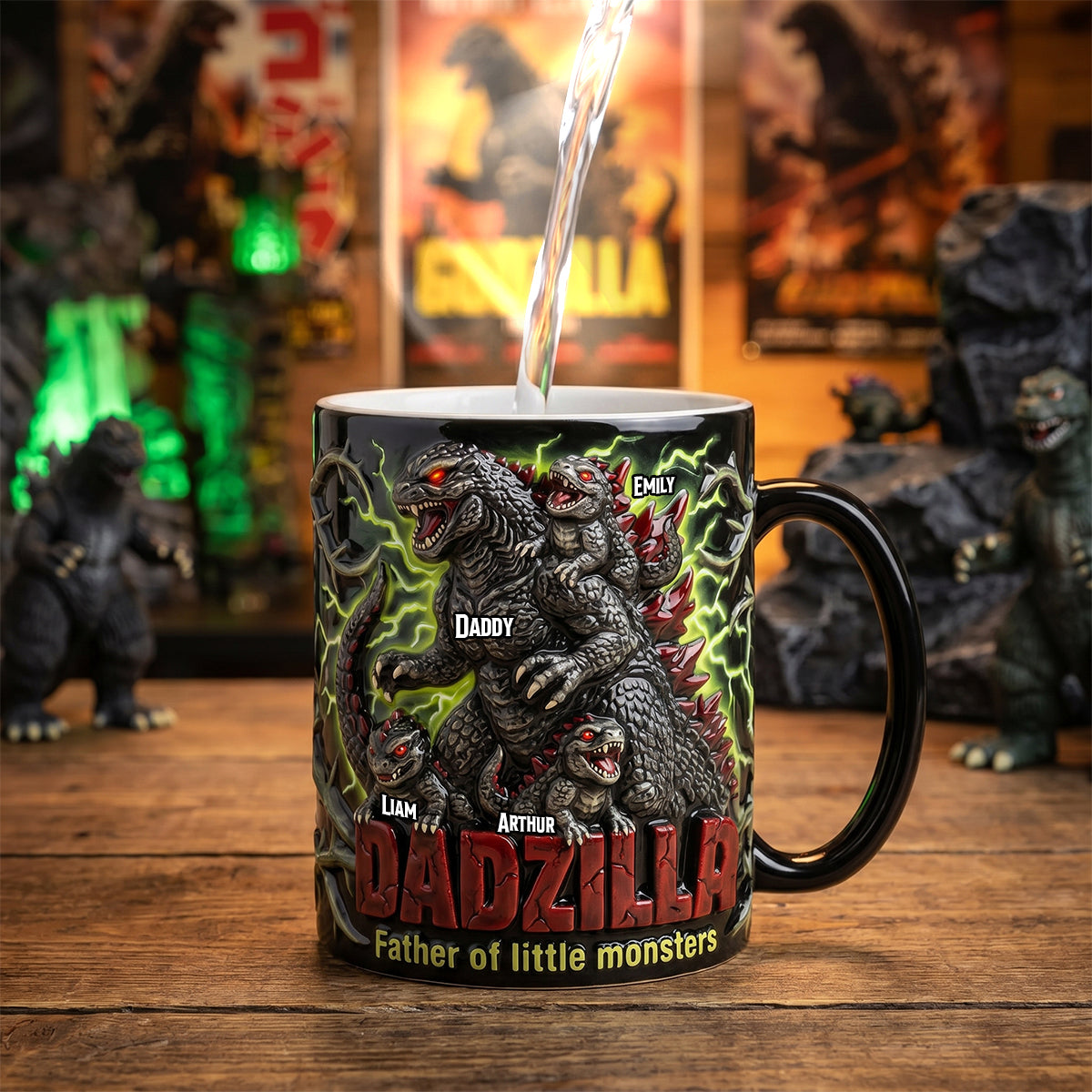 Giant Creature Dad Magic Mug - Personalized Gifts For Dads 01padh230526-Homacus