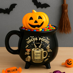 Spooky Sips Cauldron Mug - Personalized Gifts For Fantasy Lovers 04TGDT180825-Homacus