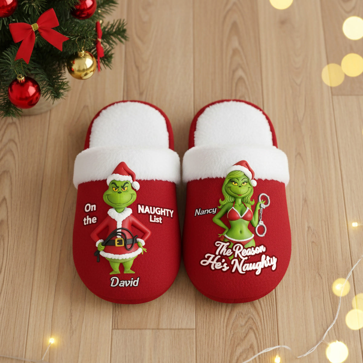 Personalized Christmas Gifts For Couple Home Slippers 03namg081025-Homacus