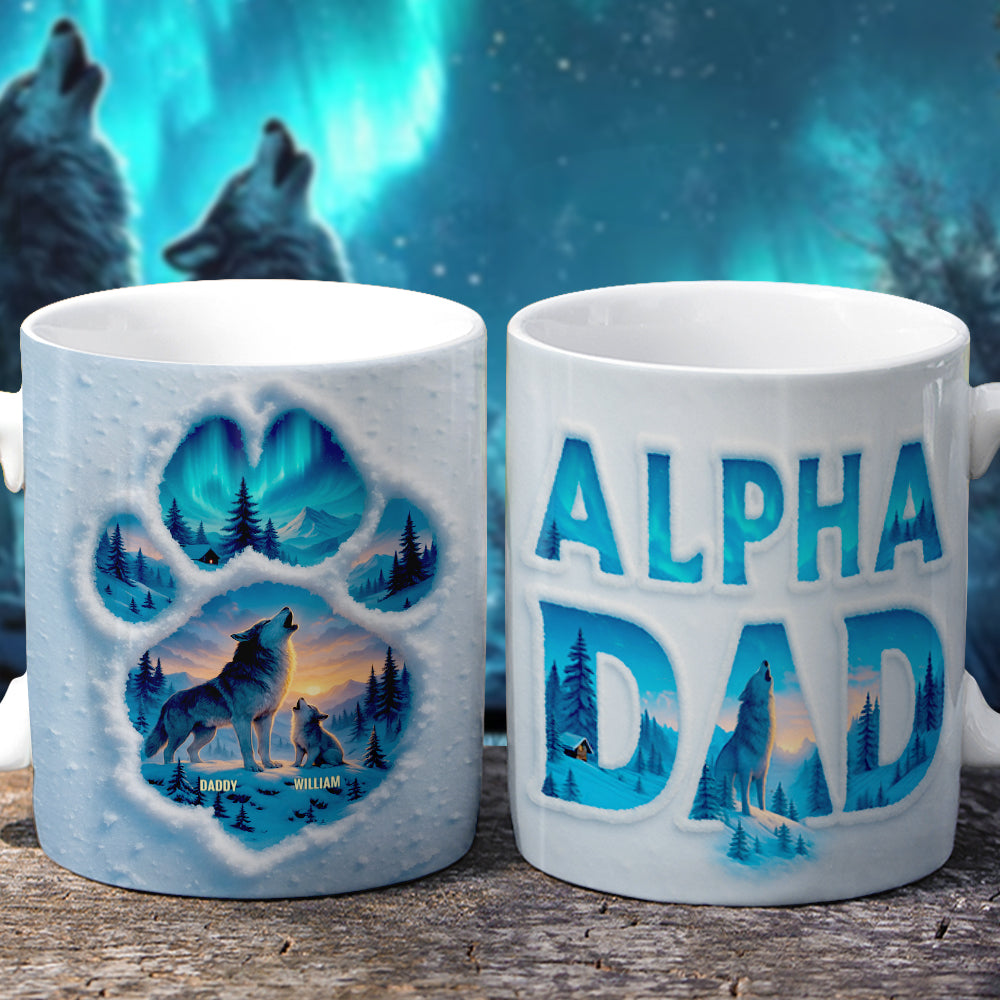 Alpha Wolf Dad Mug Personalized Gifts For Dad 01QHDT130525-Homacus