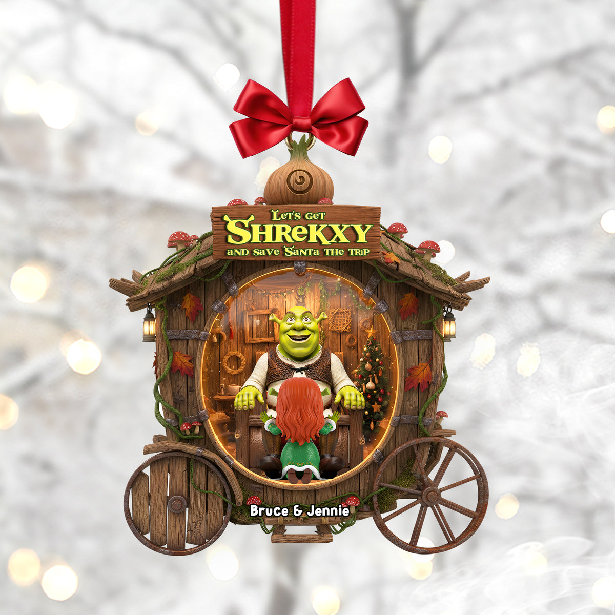 Spicy Swamp Couple Ornament - Personalized Christmas Gifts For Couples 01TOLU141025-Homacus