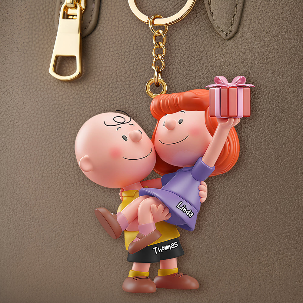 Forever Love Keychain Personalized Gifts For Couple 01OHDT041225-Homacus