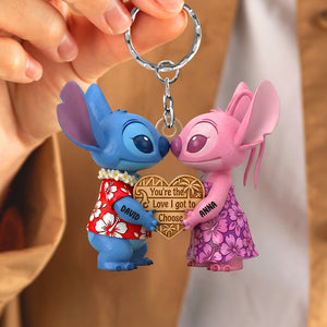 Kissing Couple Acrylic Keychain - Personalized Gifts For Couples 05TOTN251125-Homacus