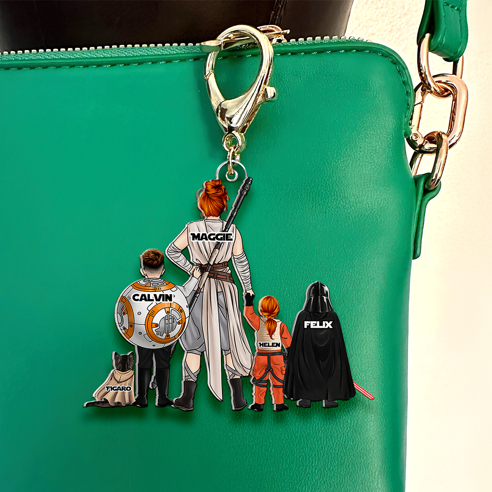 Personalized Gifts For Mom Keychain Galaxy Mom And Kids 07QHHU220225HHHG-Homacus