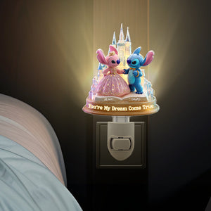 Blue Monster Experiment Couple Personalized Acrylic Night Light 04TGTN230525-Homacus