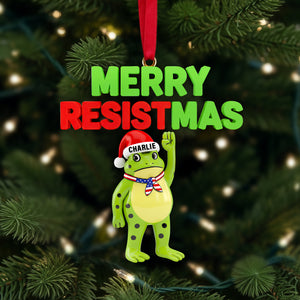 Merry Resistmas Ornament - Personalized Christmas Gift 03NALU281025-Homacus