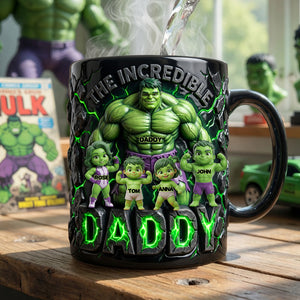 Power Dad And Kids Magic Coffee Mug - Personalized Gifts For Dad 01PALU090526-Homacus