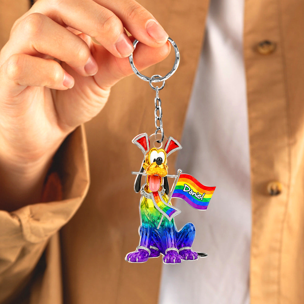 Rainbow LGBT Keychain - Personalized Gifts For LGBT 01OHLU260525-Homacus