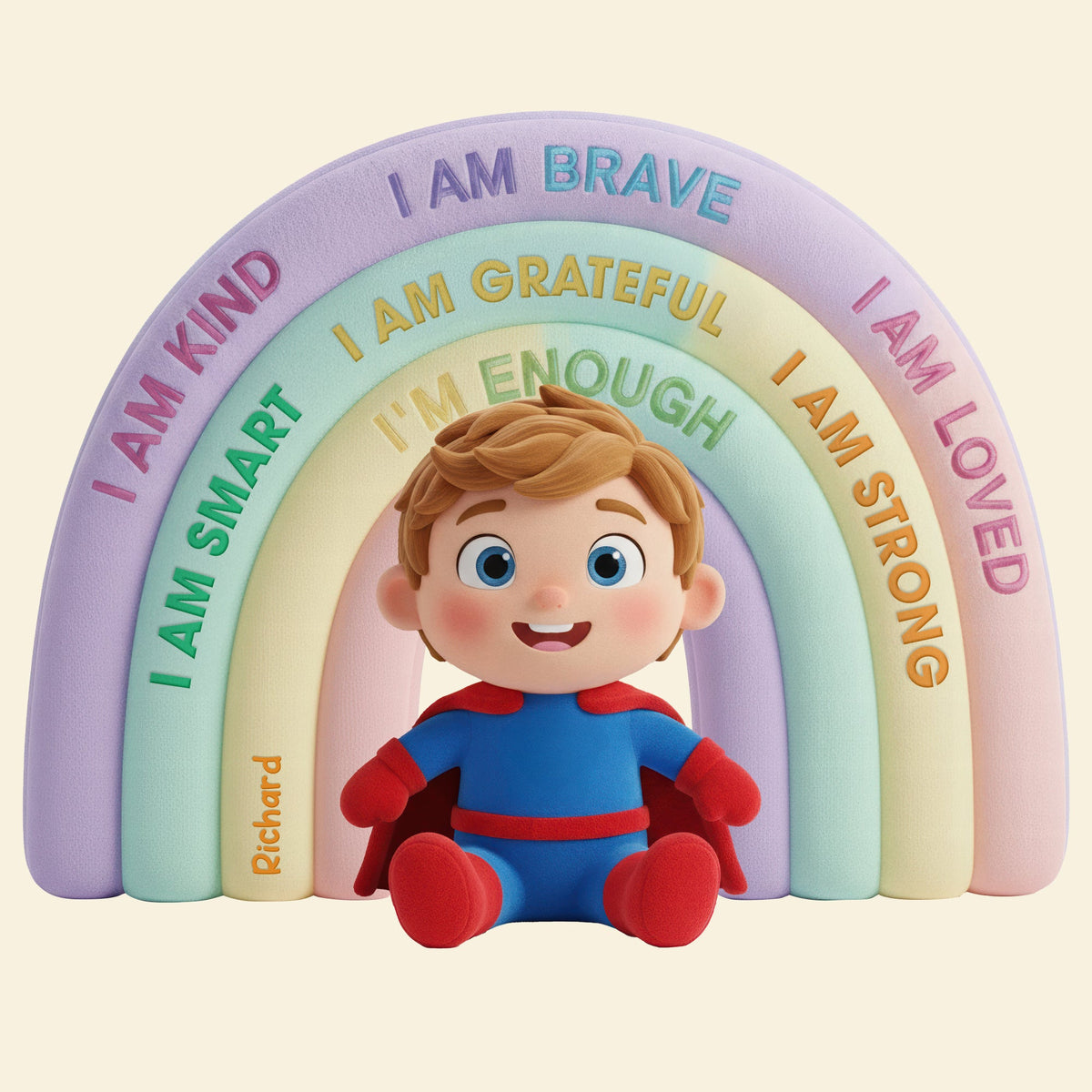 Positive Affirmations Rainbow Custom Shape Pillow - Custom Photo Gifts For Kids 04NAQN111125-Homacus
