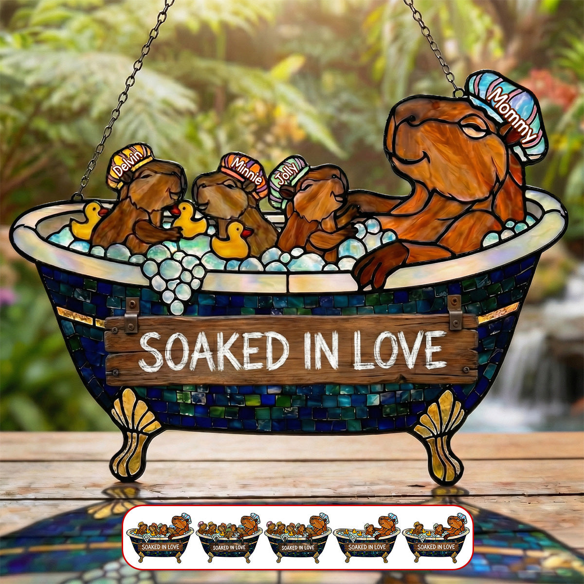 Cute Water Critter Mom Suncatcher - Personalized Gifts For Mom 04TYMG270226-Homacus