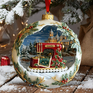 Antique Sewing Machine Ornament - Personalized Gifts For Sewing Lovers 06QHQN041125-Homacus